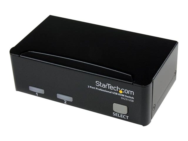 StarTech.com 2 Port VGA USB KVM Switch - VGA KVM Umschalter inkl. Kabel - KVM-Switch - 2 x KVM port(s) - 1 lokaler Benutzer - Desktop