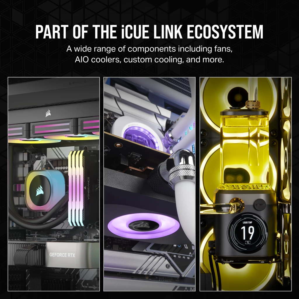 Corsair RX Series iCUE LINK RX140 140mmFan Dual Fan Kit, Ansicht 3