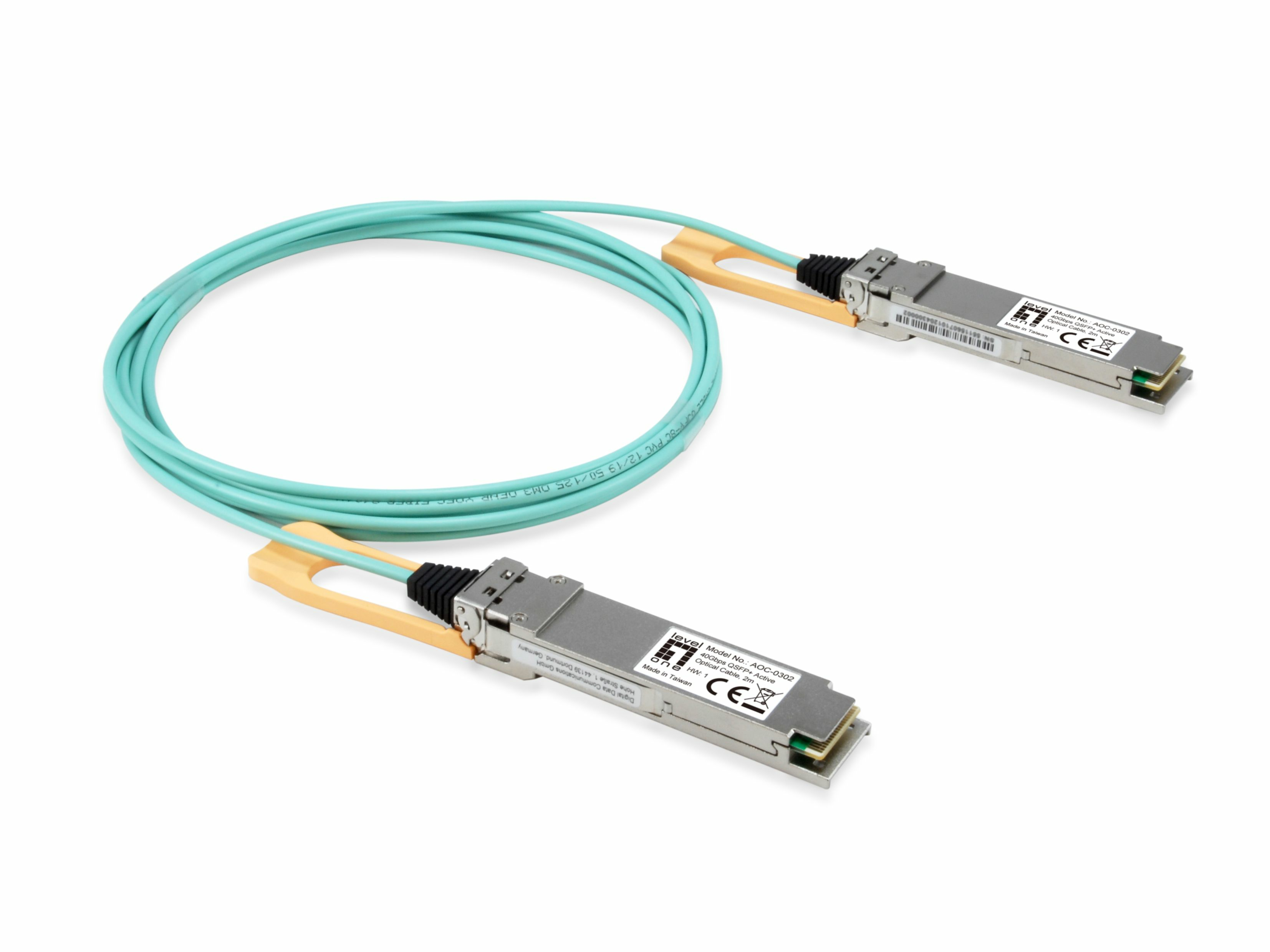 Vorschau: LevelOne Kabel AOC-0302 40Gbps QSFP+Active Optical 2m - Kabel