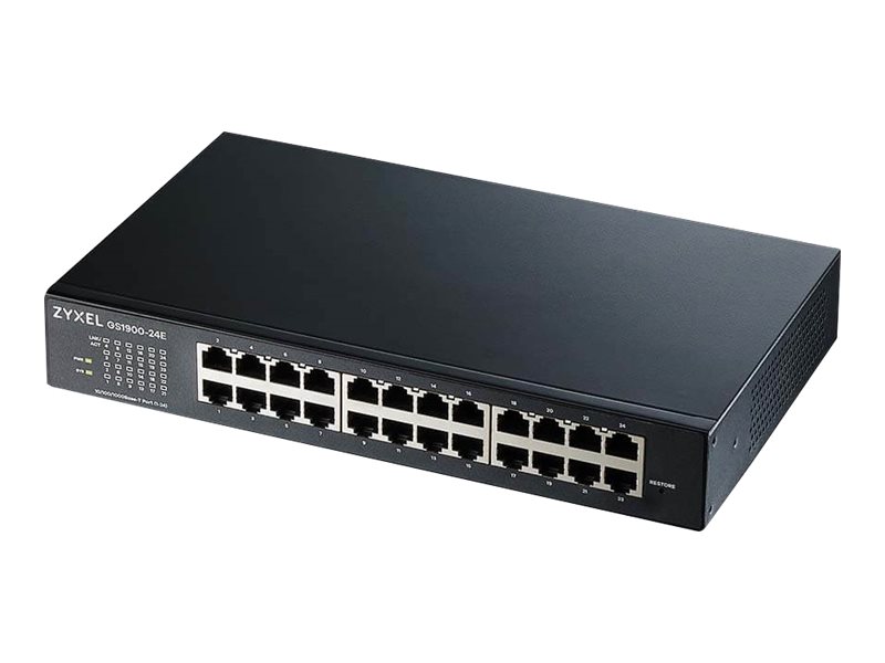 Zyxel GS1900 Series GS1900-24E - Switch - Smart - 24 x 10/100/1000 - an Rack montierbar, wandmontierbar - für USG Flex 100