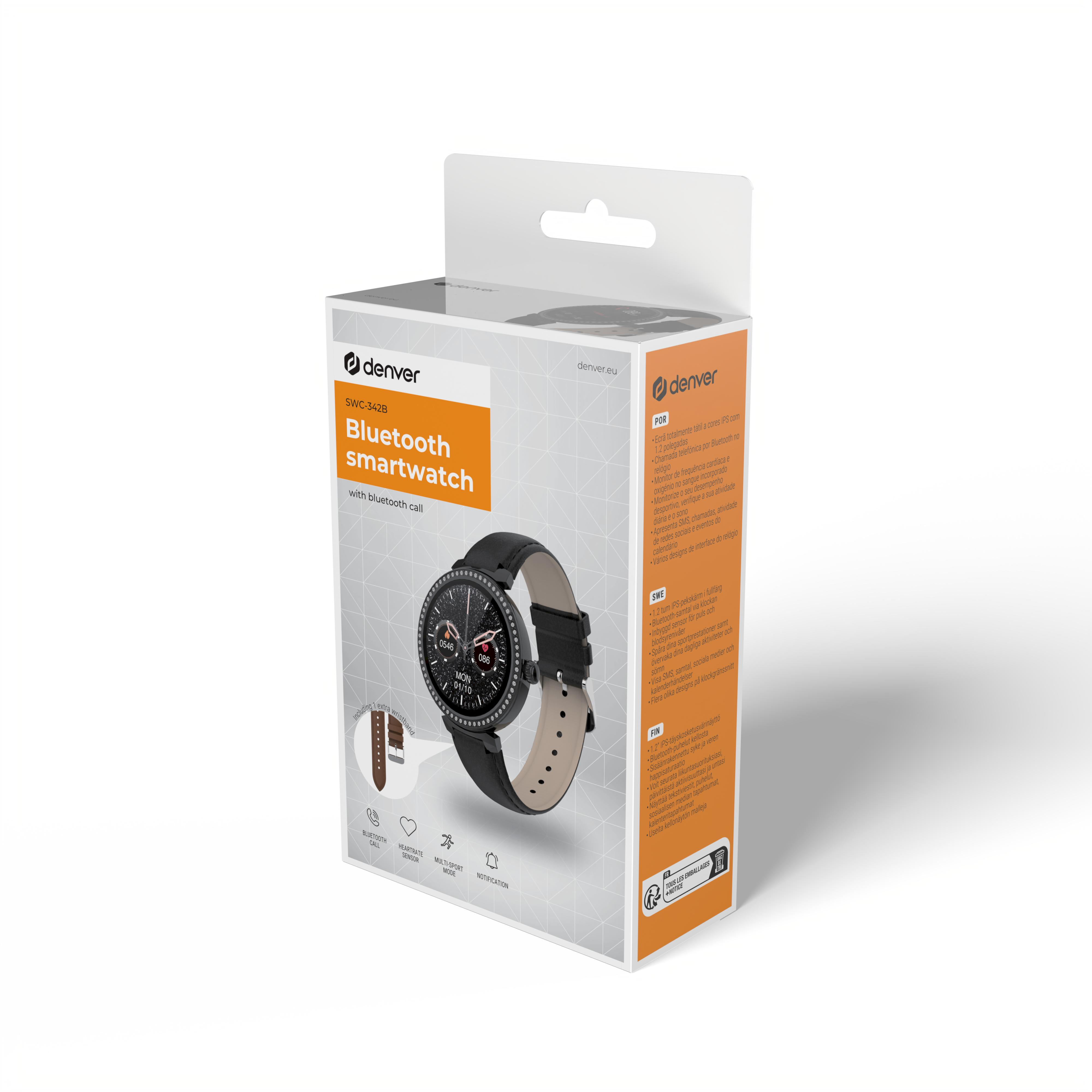 Inter Sales DENVER SWC-342 - Intelligente Uhr mit Riemen - Anzeige 3 cm (1.2), Ansicht 2