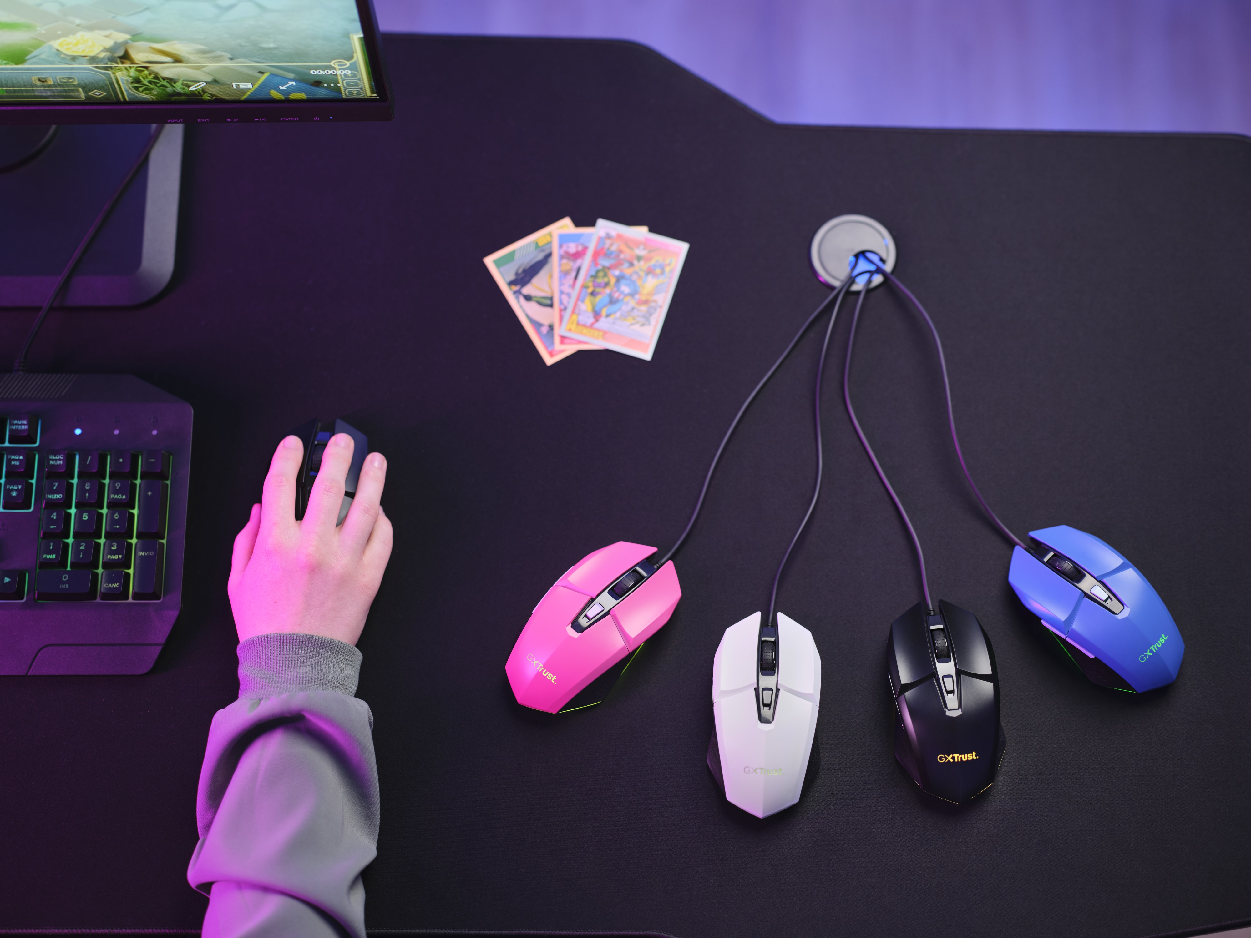 Trust GXT 109W Felox - Maus - illuminated, gaming, Ansicht 4
