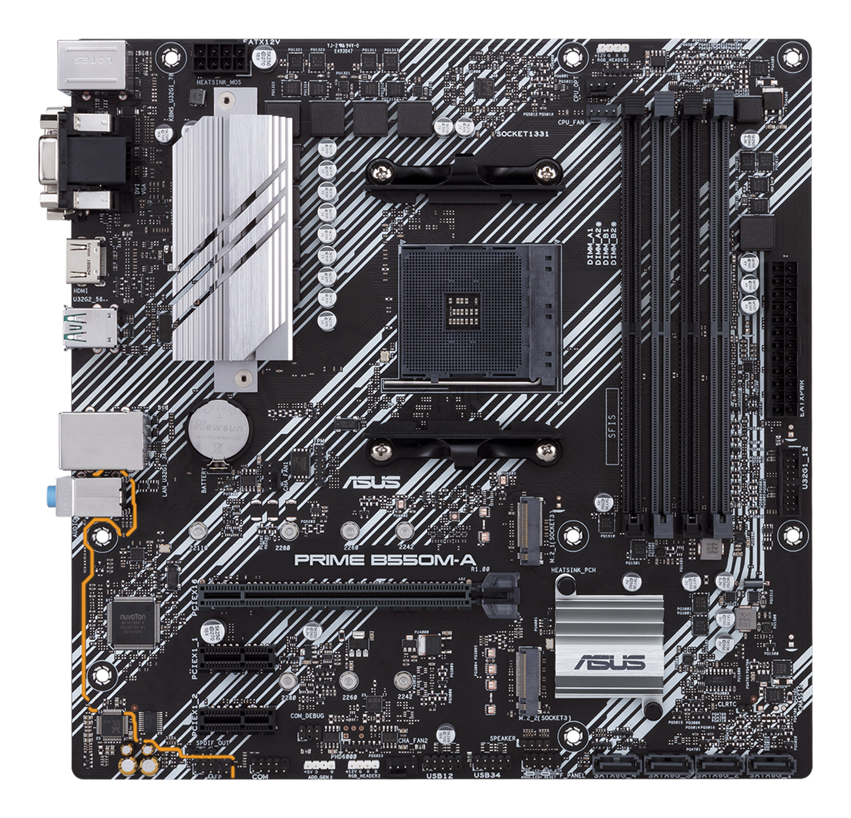 ASUS PRIME B550M-A - Motherboard - micro ATX - Socket AM4 - AMD B550 Chipsatz, Ansicht 2