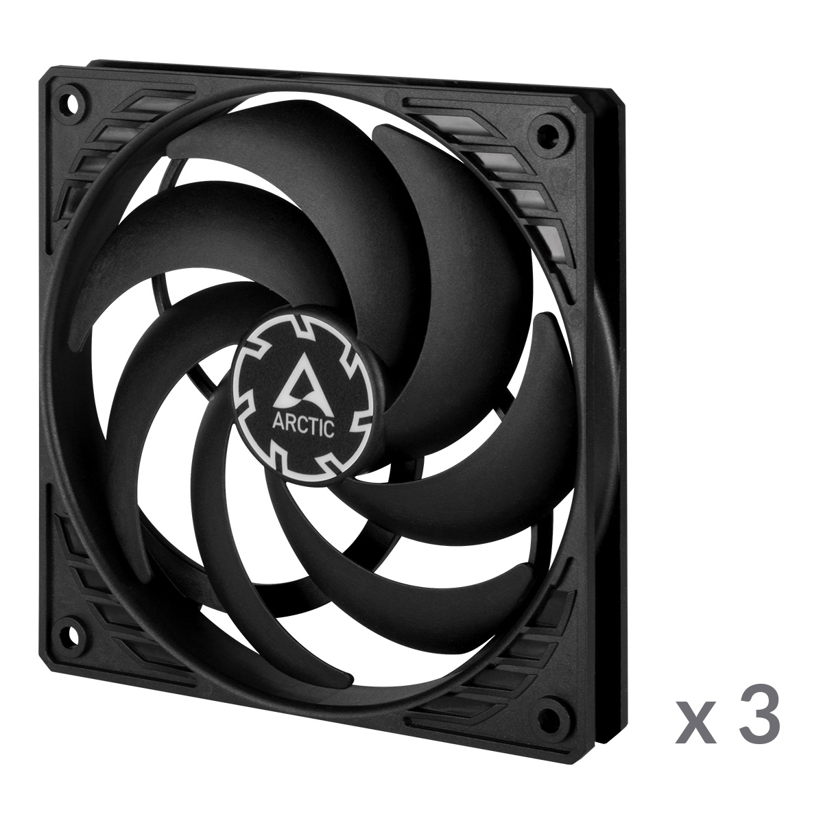 Arctic P12 Slim PWM PST - Gehäuselüfter - 120 mm - Schwarz (Packung mit 3), Ansicht 4
