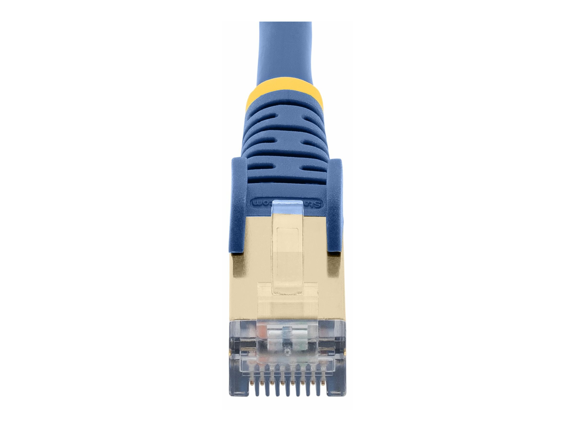 StarTech.com 50cm CAT6A Ethernet Cable, 10 Gigabit Shielded Snagless RJ45 100W PoE Patch Cord, CAT 6A 10GbE STP Network Cable w/Strain Relief, Blue, UL Certified Wiring/TIA - Category 6A - 26AWG (6ASPAT50CMBL)
