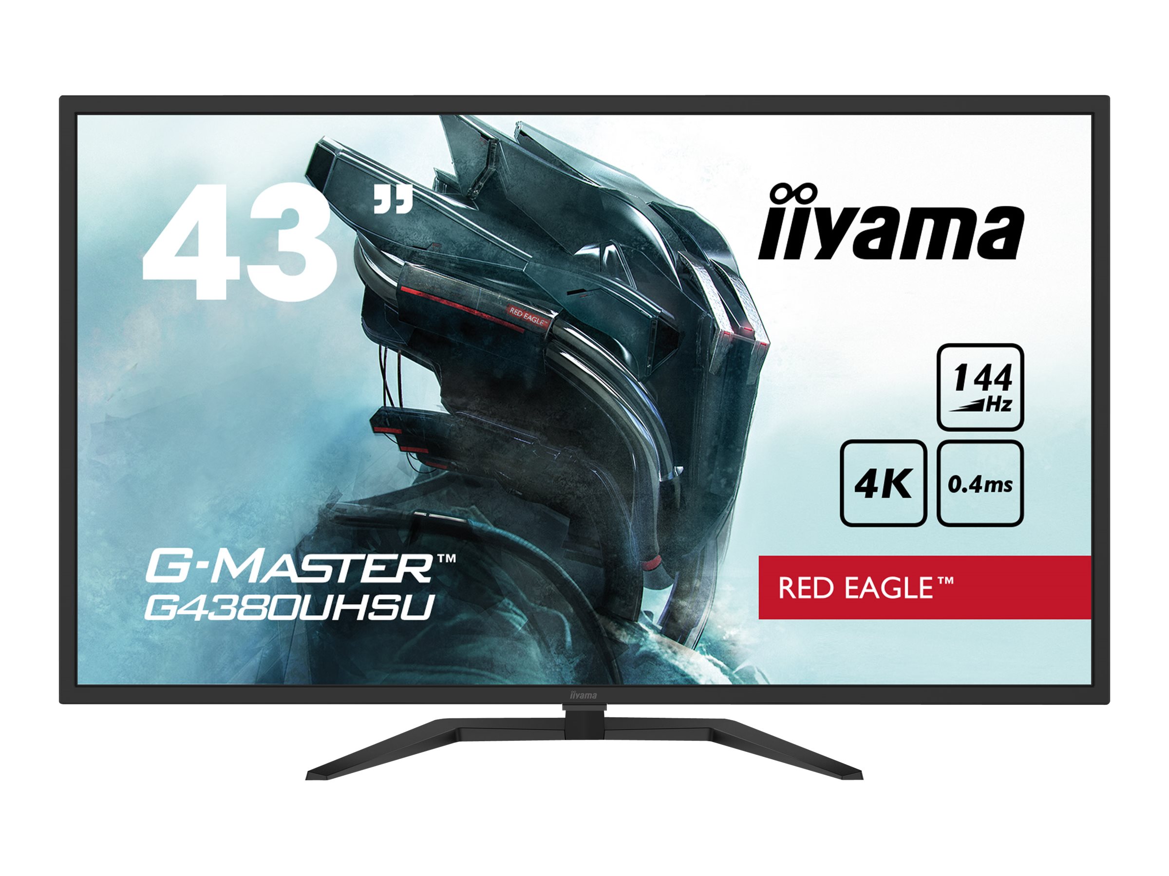iiyama G-MASTER Red Eagle G4380UHSU-B1 - LED-Monitor - 109.2 cm (43") (42.5" sichtbar) - 3840 x 2160 4K UHD (2160p) @ 144 Hz - VA - 550 cd/m²