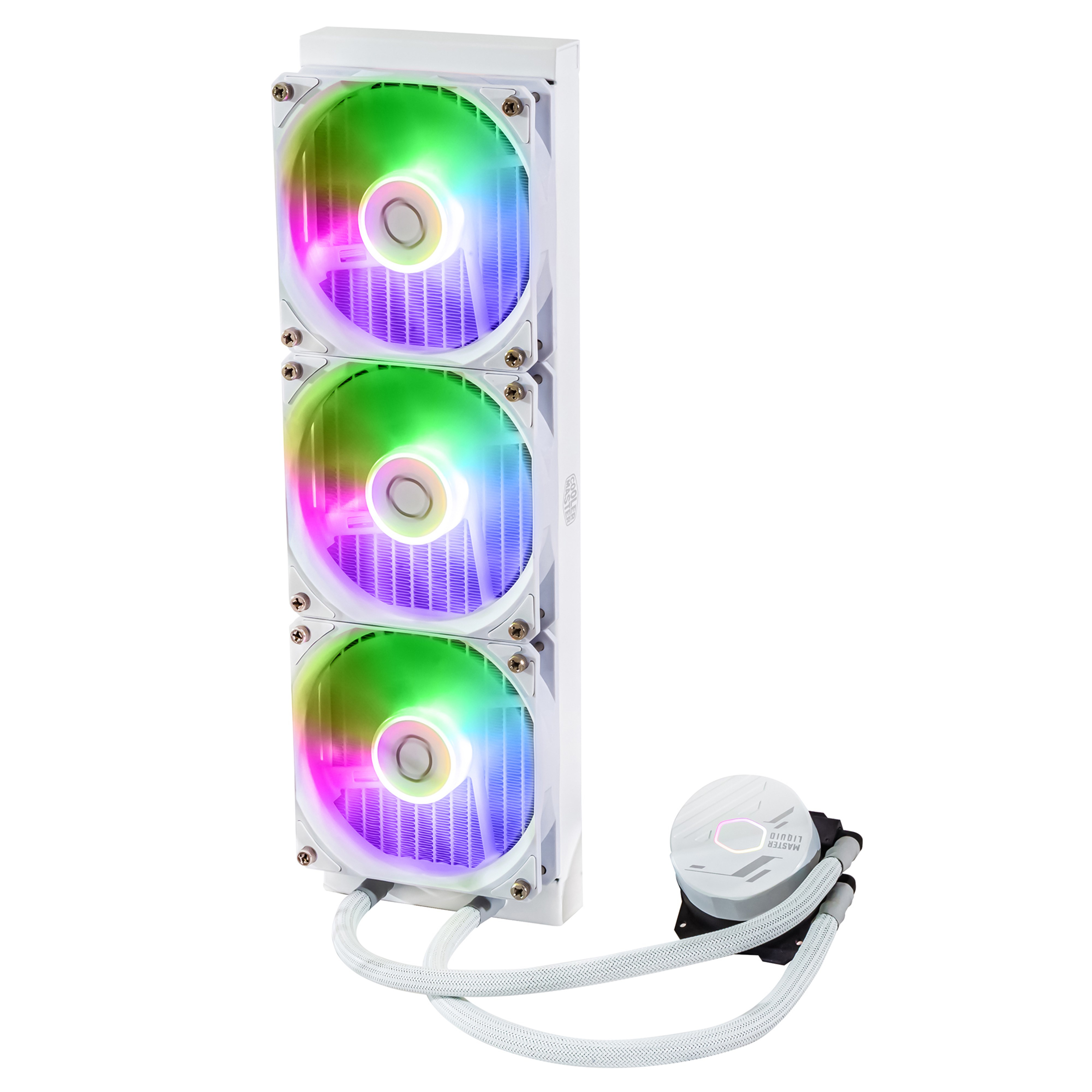 Cooler Master MasterLiquid 360L Core ARGB - White Edition - Prozessor-Flüssigkeitskühlsystem - Kühlergröße: 360 mm, Ansicht 4