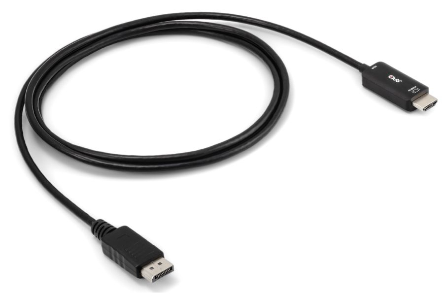 Club 3D Adapterkabel - DisplayPort männlich zu HDMI männlich - 2 m - Support von 4K 60 Hz - HDR-Support, Ansicht 3