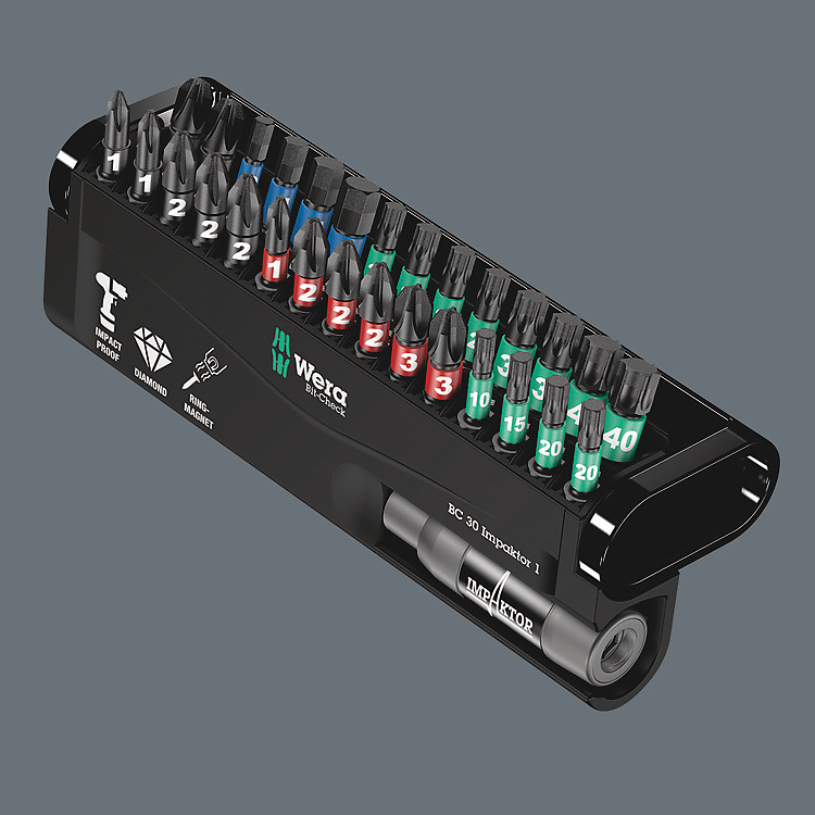 Wera BC 30 Impaktor 1 - 30 Stück(e) - Sechskant (imperial) - Phillips - Pozidriv - Torx - PH 1,PH 2,PH 3 - PZ 1,PZ 2, Ansicht 4