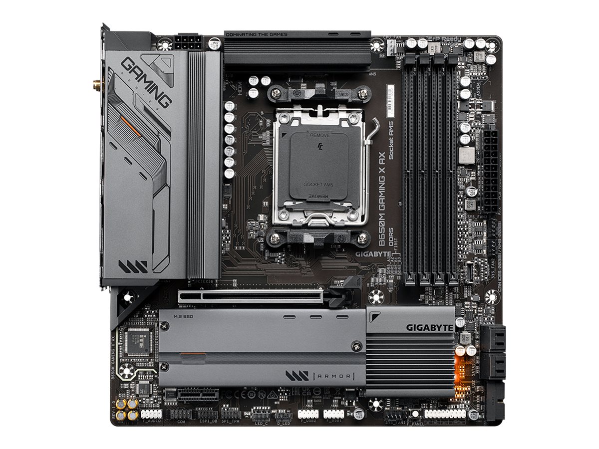 Gigabyte B650M GAMING X AX - 1.1 - Motherboard - micro ATX - Socket AM5 - AMD B650 Chipsatz - USB 3.2 Gen 1 USB 3.2 Gen 2 USB-C 3.2 Gen2 - 2.5 Gigabit LAN Bluetooth Wi-Fi - Onboard-Grafik (CPU erforderlich)
