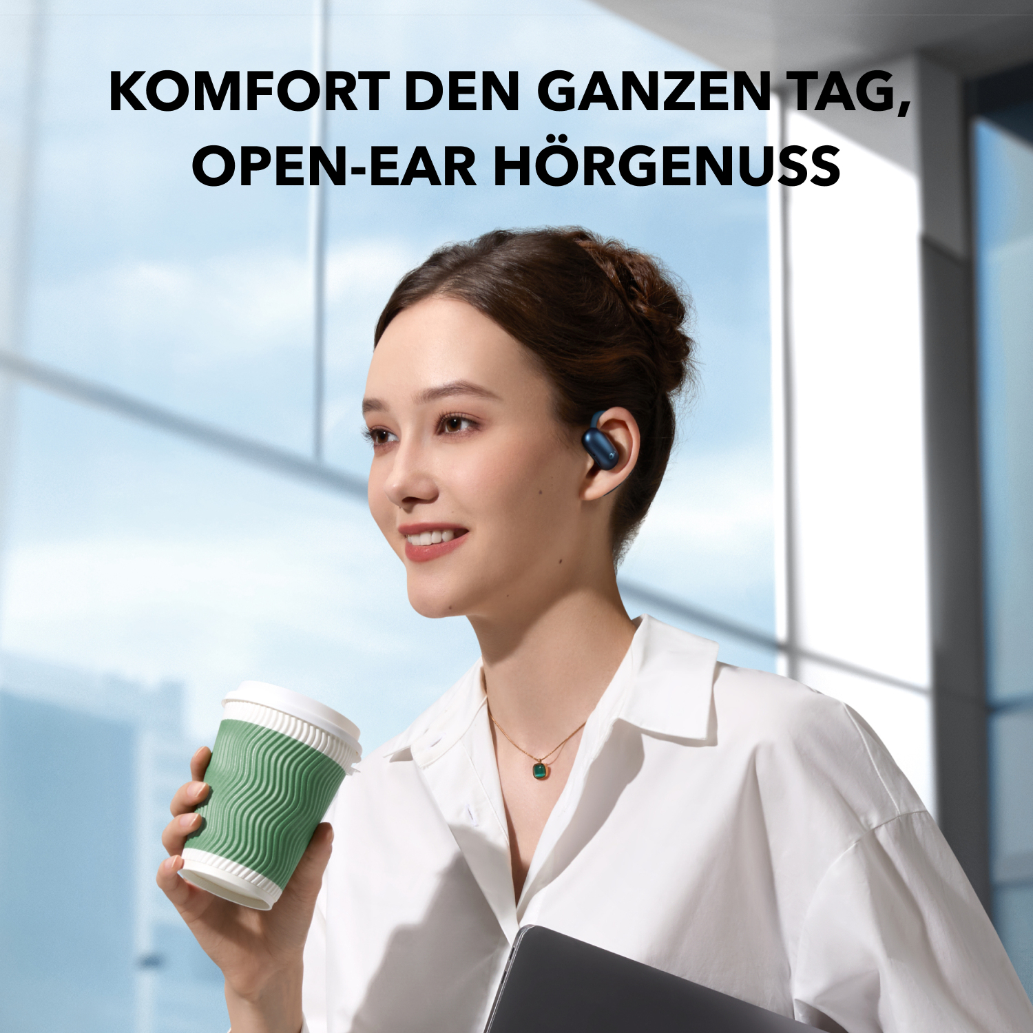 Anker Innovations Soundcore AeroFit 2 - True Wireless-Kopfhörer mit Mikrofon - Blau, Ansicht 2
