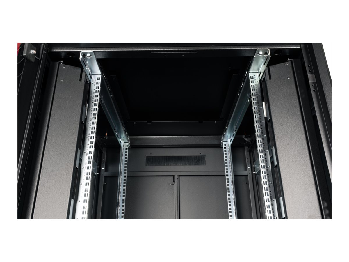 ROLINE 19 Zoll Netzwerkschrank Pro 32 HE 800x800 BxT Glastür schwarz, Ansicht 4