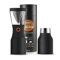 Asobu Cold Brew - Manuelle Kaffeemaschine - 1 l - Gemahlener Kaffee - Schwarz