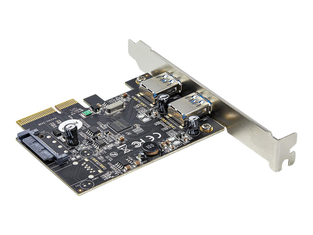 StarTech.com Startech 2-Port USB PCIe Adapter - 10Gbit/s pro Port - USB 3.1/3.2 Gen 2 Typ-A PCI Express 3.0 x2 Host Controller Erweiterungskarte - Add-On Adapterkarte - Full/Low Profile - Windows & Linux (PEXUSB312A3)