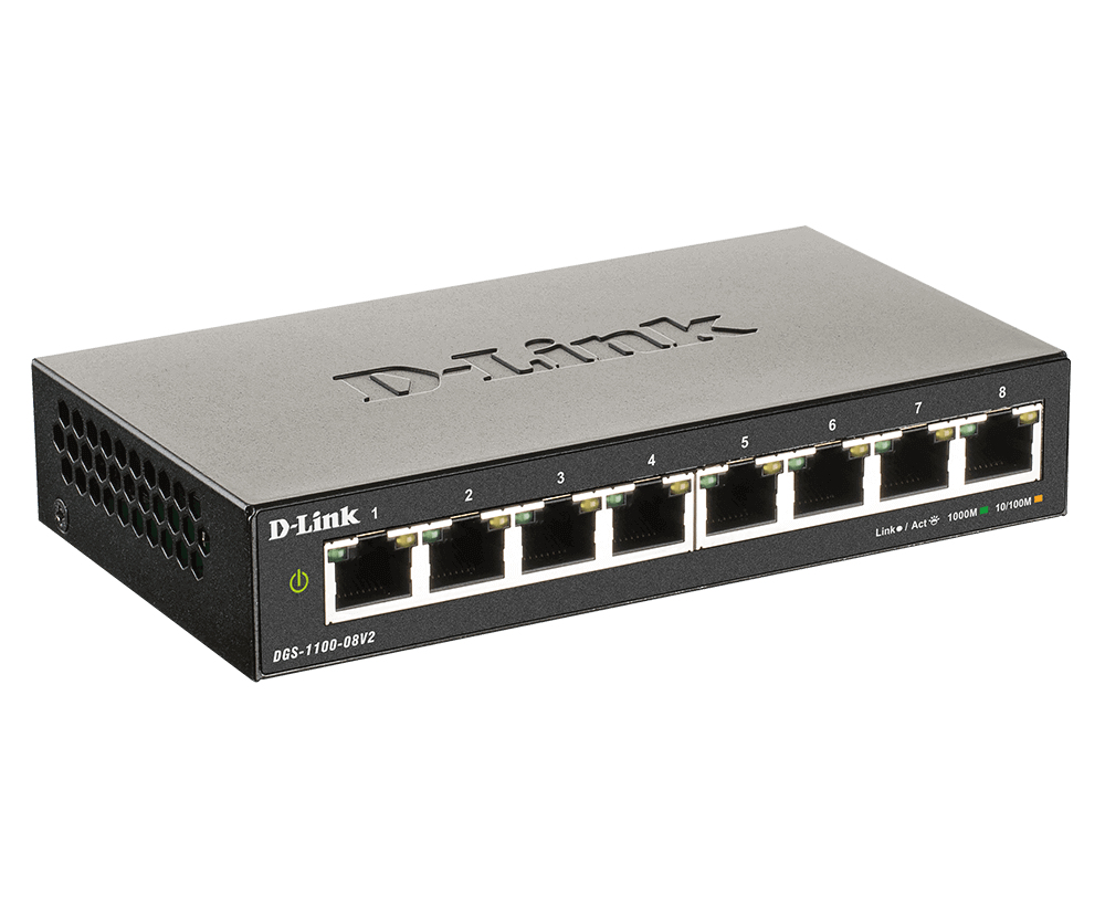D-Link DGS 1100-08V2 - Switch - Smart - 8 x 10/100/1000, Ansicht 4