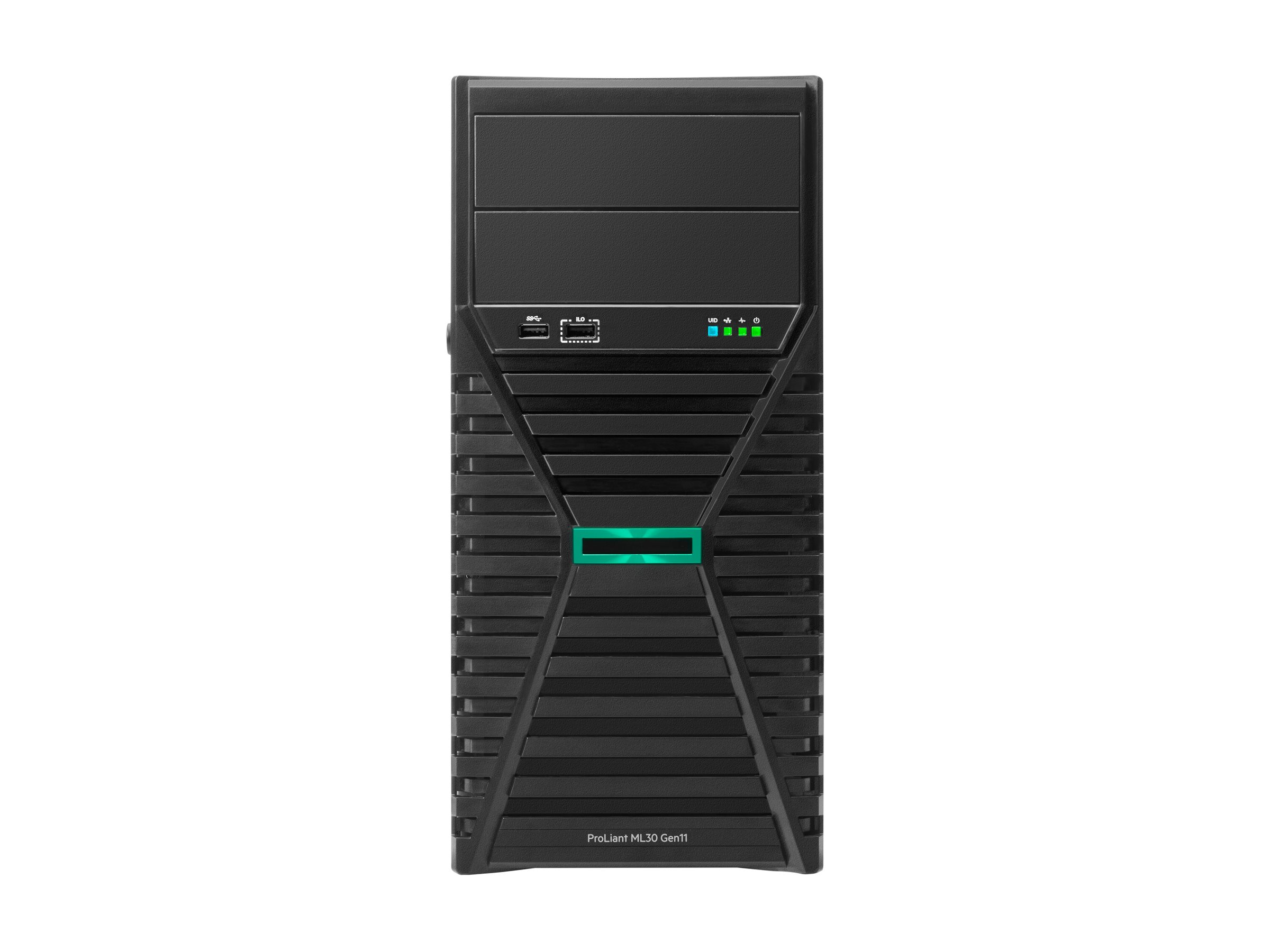 HPE ProLiant ML30 Gen11 Entry - Server - Tower - 4U - 1-Weg - 1 x Xeon E-2414  2.6 GHz - RAM 16 GB - SATA - nicht Hot-Swap-fähig 8.9 cm (3.5)