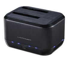 LC-Power LC-DOCK-U3-III - HDD-Dockingstation mit Ein/Aus-Schalter, Klon-Funktion Schächte: 2 - 2,5 / 3,5, Ansicht 4