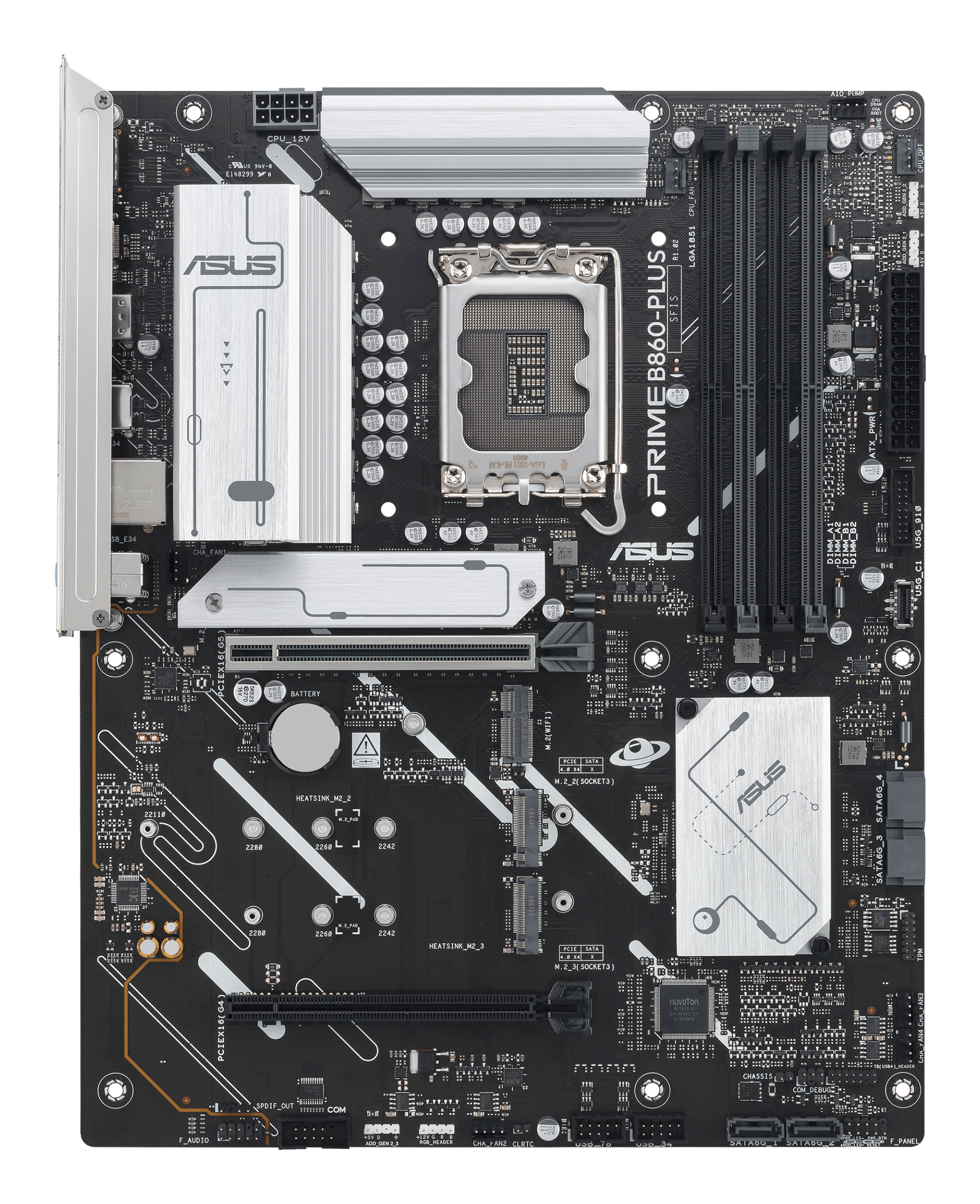 ASUS PRIME B860-PLUS-CSM - Motherboard - ATX - LGA1851-Sockel - B860 Chipsatz - Onboard-Grafik - 90MB1KA0-M0EAYC, Ansicht 3