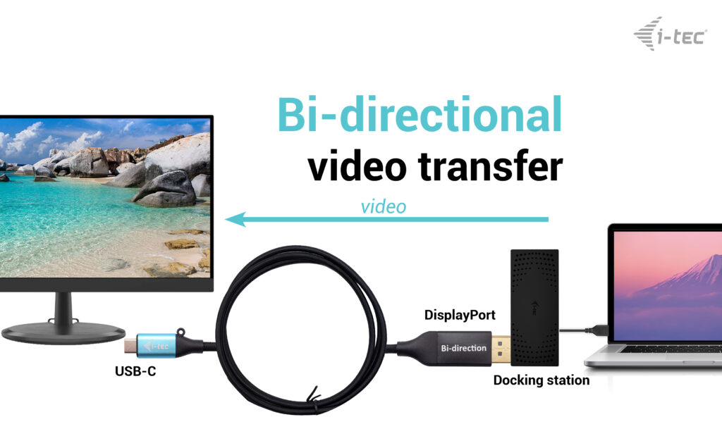 i-tec Adapterkabel - 24 pin USB-C (M) zu DisplayPort (M), Ansicht 2