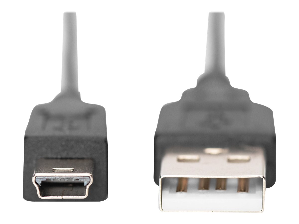 DIGITUS - USB-Kabel - USB (M) zu Mini-USB, Typ B (M) - USB 2.0 - 3 m - Schwarz