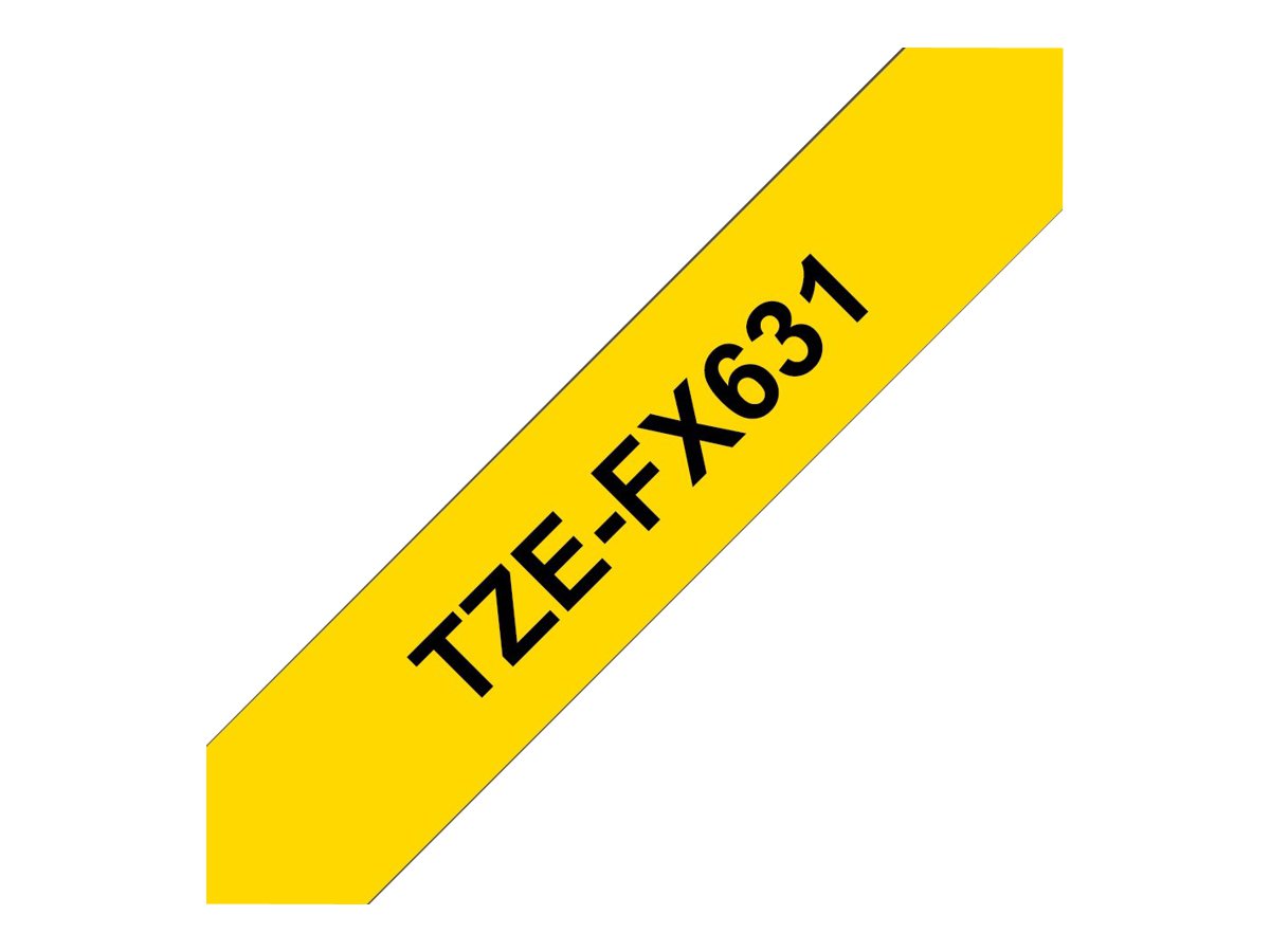 Brother TZe-FX631 - Schwarz auf Gelb - Rolle (12 cm x 8 m)
