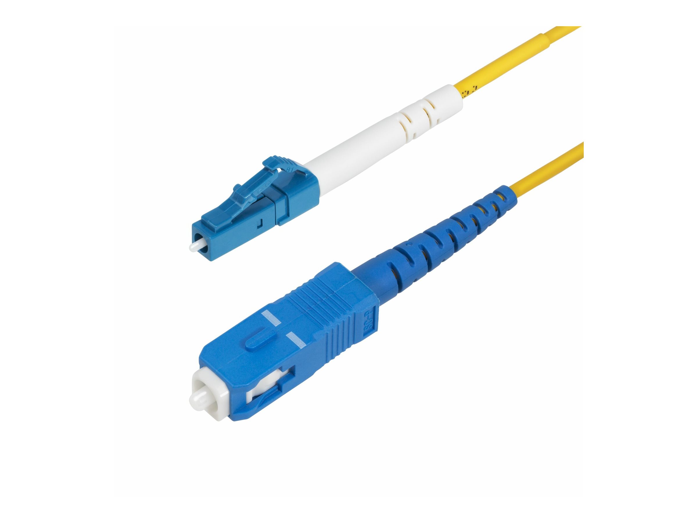 StarTech.com 3m (9.8ft) LC to SC (UPC) OS2 Single Mode Simplex Fiber Optic Cable 9125µm Laser Optimized 40G100G Bend Insensitive Low Insertion Loss - LSZH Fiber Patch Cord (SPSMLCSC-OS2-3M)