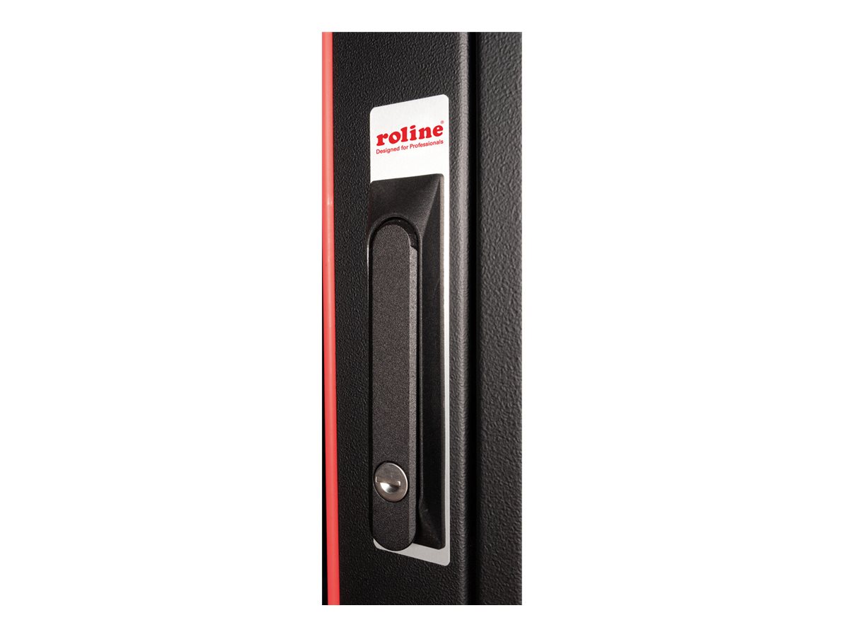 ROLINE 19 Zoll Netzwerkschrank Pro 47 HE 600x800 BxT Glastür schwarz, Ansicht 3