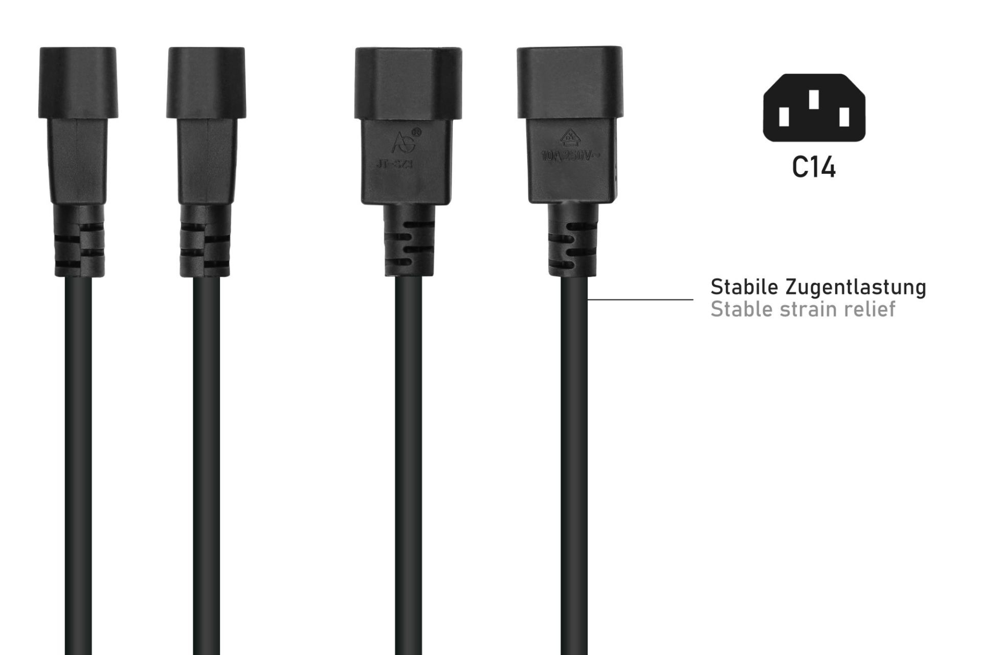 kabelmeister Netzkabel C14 Schutzkontakt-Buchse schw. - Kabel - Strom/Netzteil, Ansicht 3