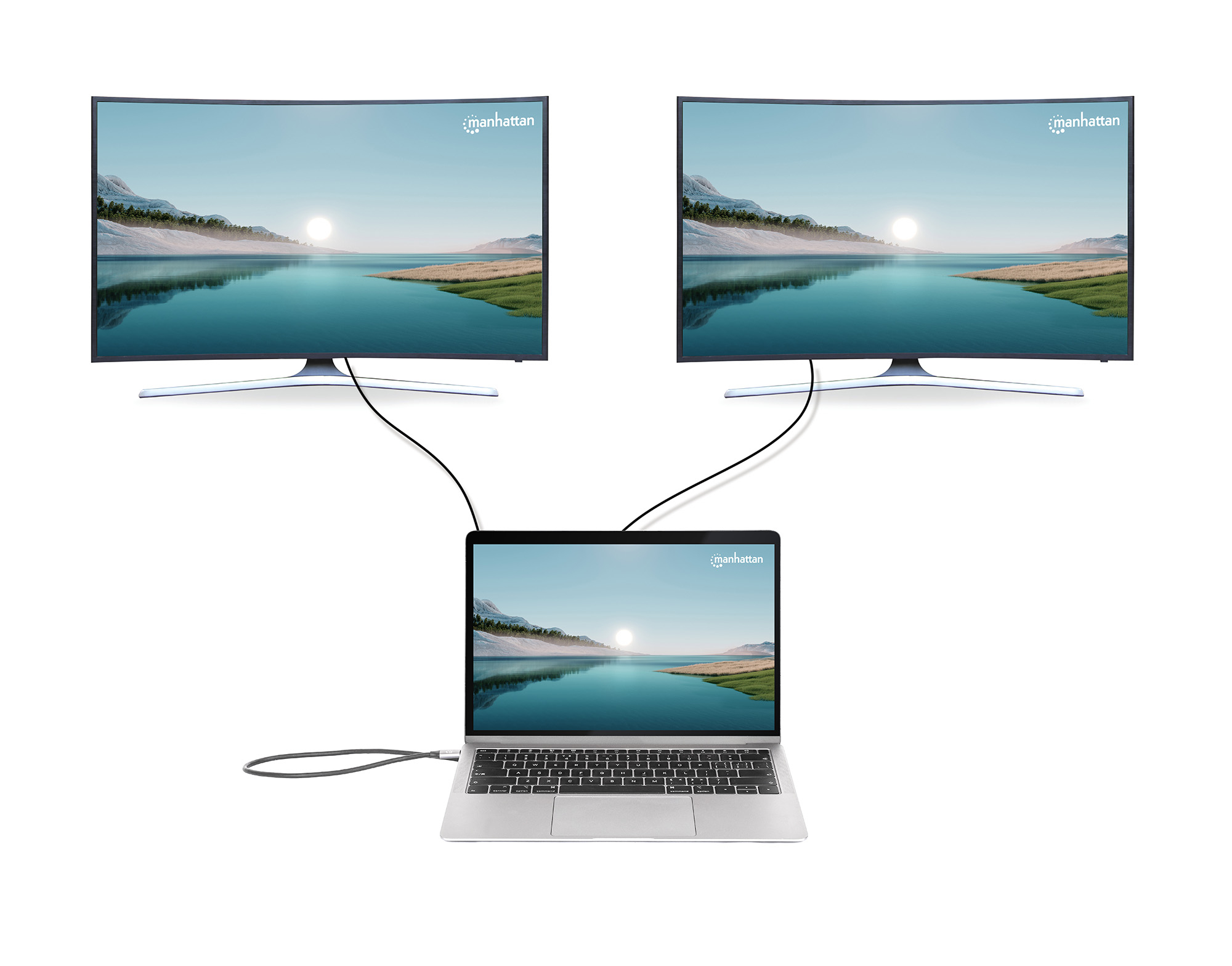 Manhattan 10-in-1 4K USB-C PD Dockingstation 2xHDMI, Ansicht 3