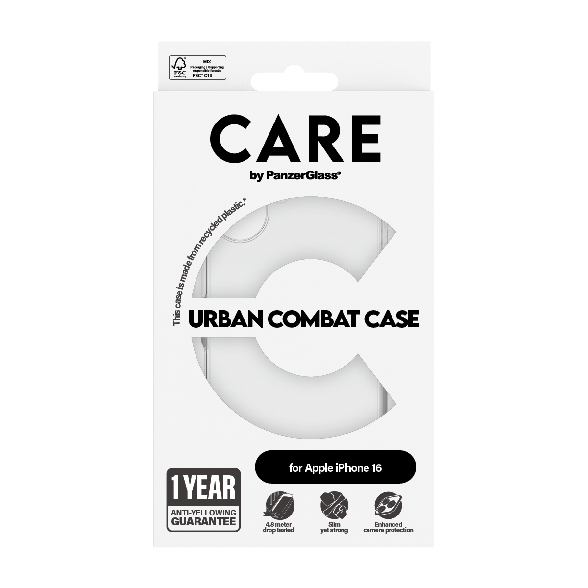 PanzerGlass CARE by PanzerGlass Urban Combat - Hintere Abdeckung für Mobiltelefon - Thermoplastisches Polyurethan (TPU), Ansicht 4