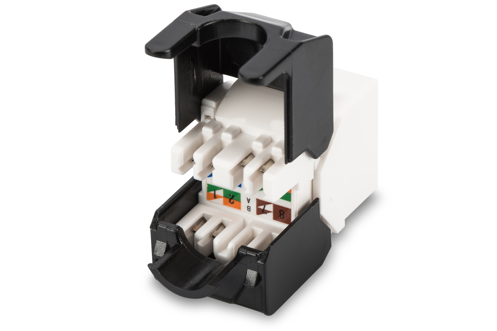 DIGITUS CAT 5e, Klasse D Keystone Modul, ungeschirmt, werkzeugfreier Montageanschluss, Ansicht 3