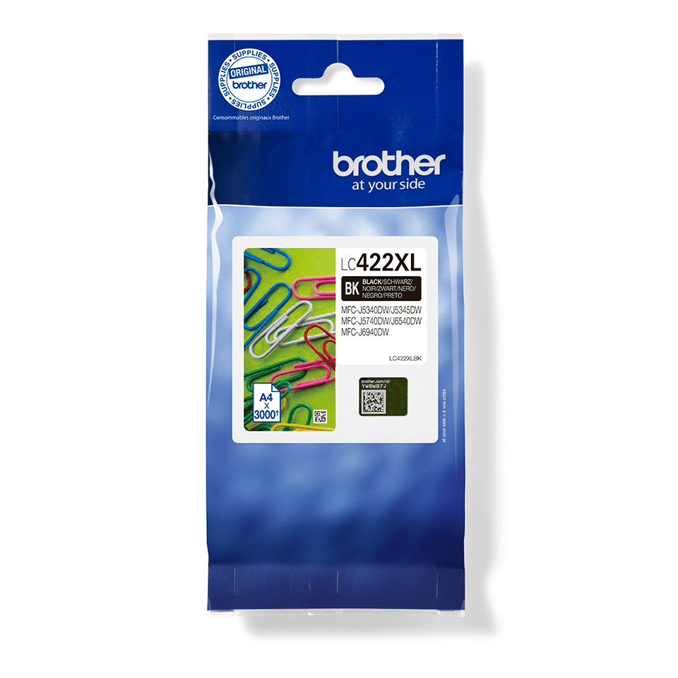 Brother LC422XL - Hohe Ergiebigkeit - Schwarz, Ansicht 2