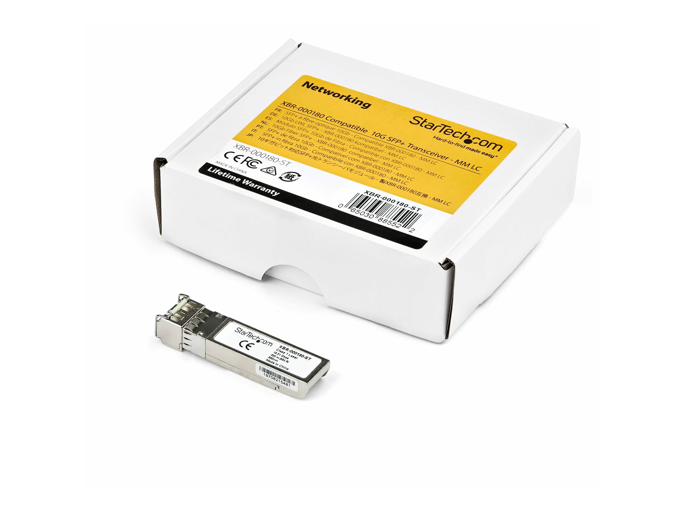 StarTech.com 10G-SFPP-SR-ST Transceiver Modul (SFP+ Module, 10GBase-SR Brocade kompatibel, Glasfaser, 850nm, LC Multimode mit DDM)