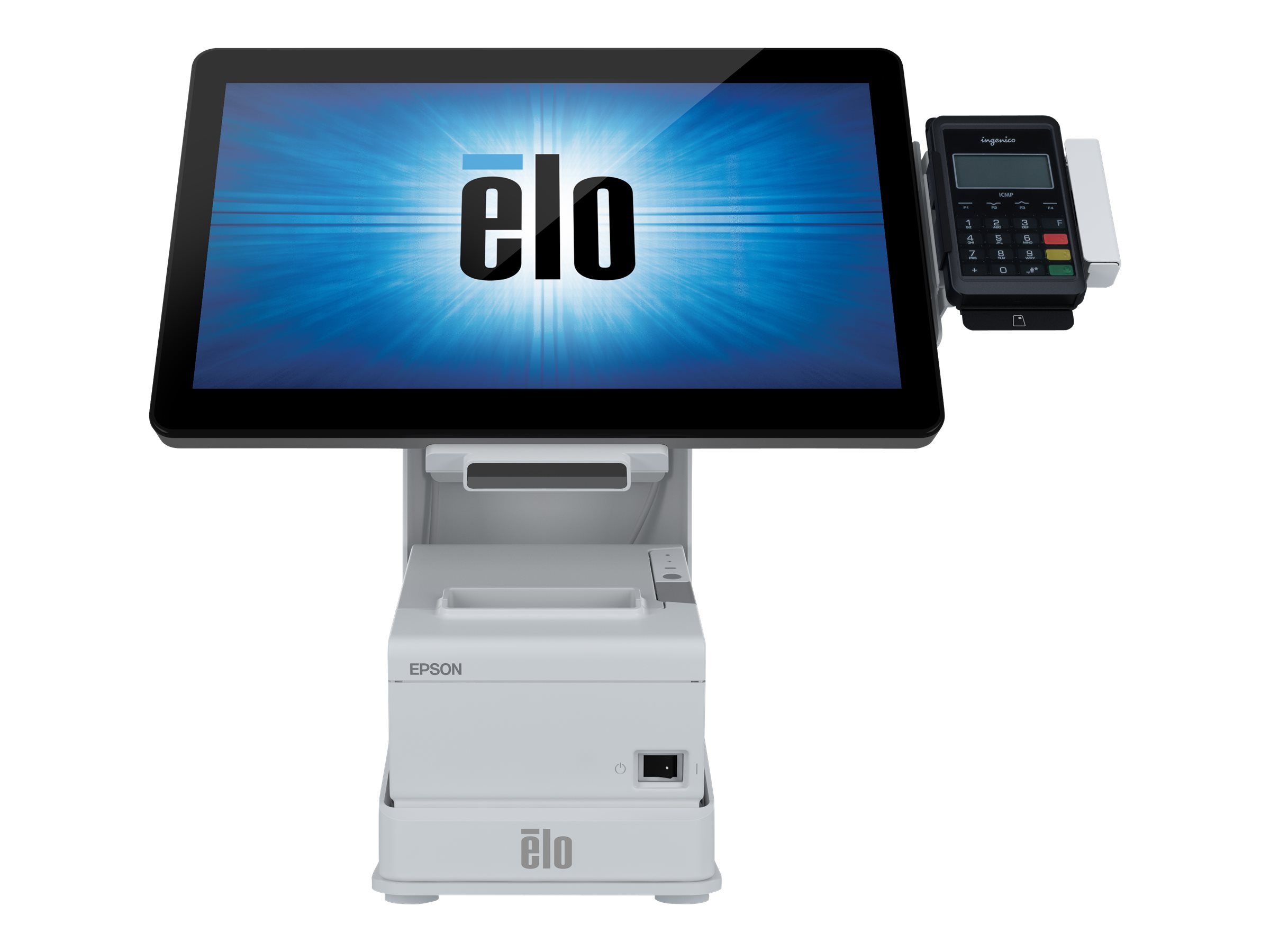 Elo Touch Solutions Elo mPOS Printer Stand - Drucker-/Monitorständer (10,15) - Weiß, Ansicht 2
