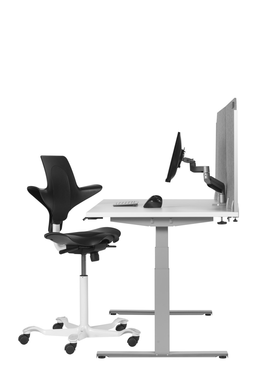 Bakker BE Safety Screen back - Hellgrau - PET-Filz - Kunststoff - Grau - 1 Stück(e) - 1800 mm, Ansicht 3