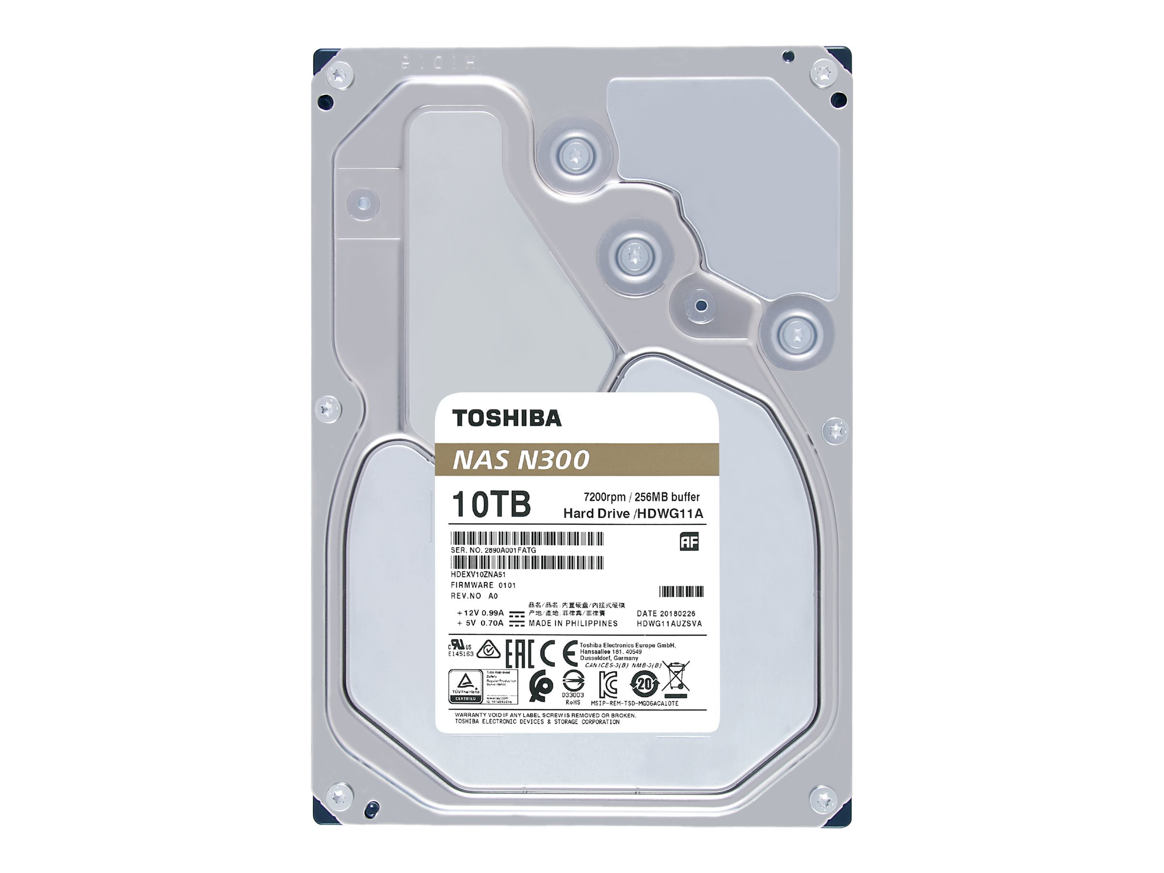 Toshiba N300 NAS - Festplatte - 10 TB - intern - 3.5 (8.9 cm)
