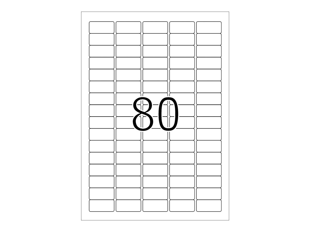 HERMA Premium - Papier - matt - permanent selbstklebend - weiß - 35.6 x 16.9 mm 2000 Etikett(en) (25 Bogen x 80), Ansicht 3