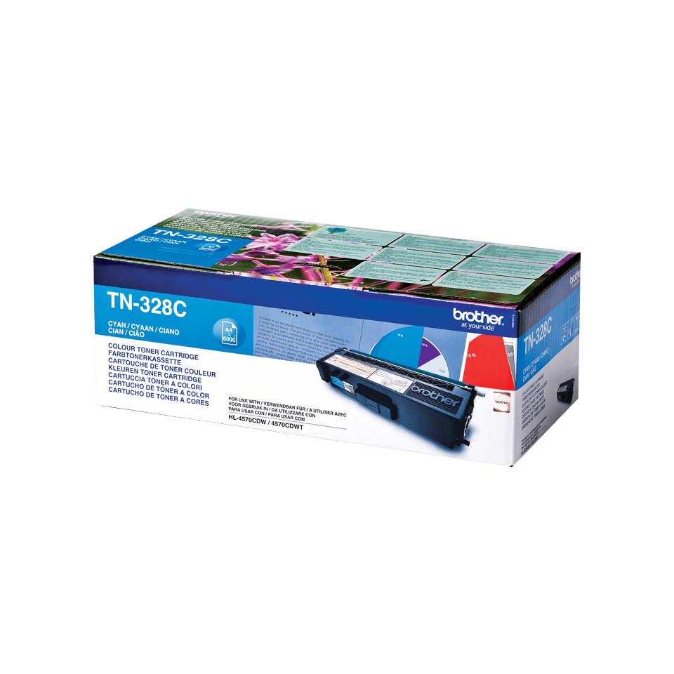 Brother TN328C - Cyan - Original - Tonerpatrone, Ansicht 4