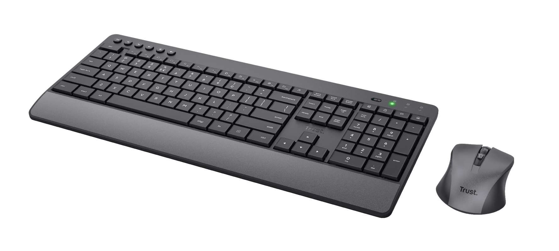Trust Trezo Comfort - Tastatur-und-Maus-Set - kabellos - TL: Deutsch, QWERTZ, Ansicht 3