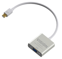 Vision TC-MDPVGA 0.220m Mini DisplayPort VGA D-Sub Weiß Videokabel-Adapter (TC-MDPVGA)