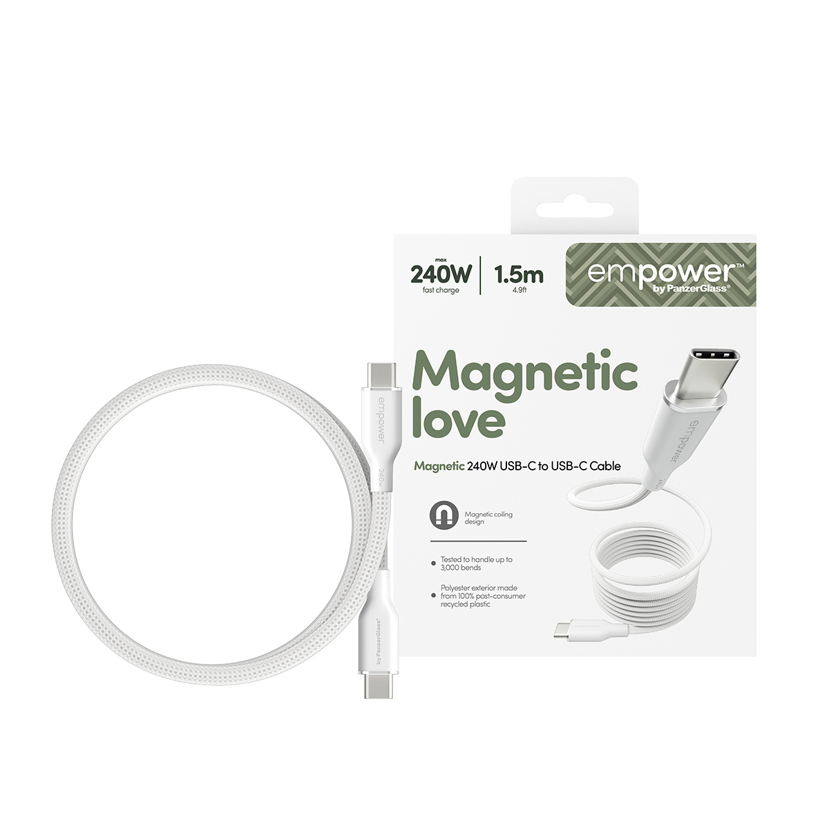 PanzerGlass empower - USB-Kabel - 24 pin USB-C (M) zu 24 pin USB-C (M), Ansicht 2