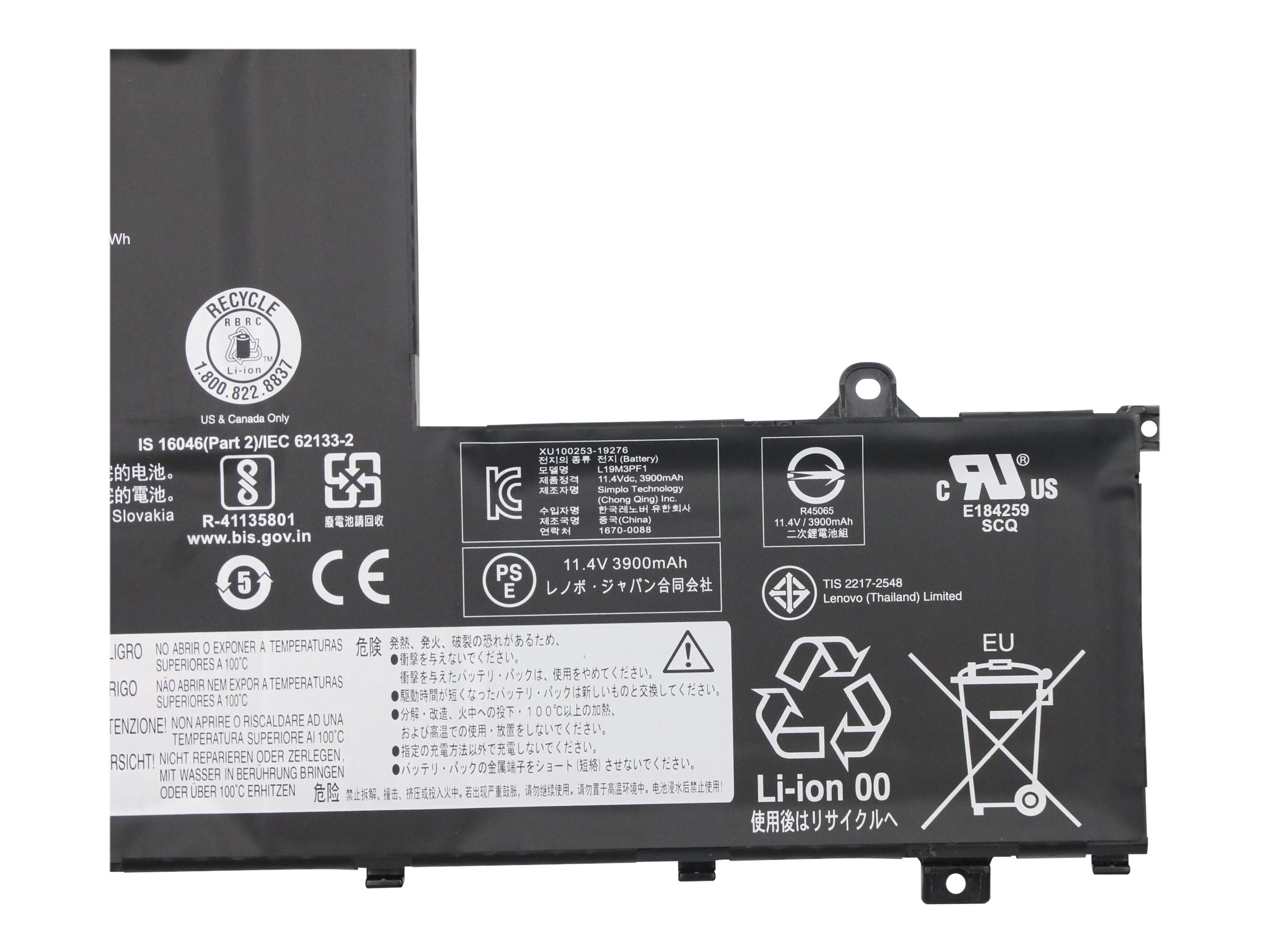 Lenovo Simplo L19M3PF1 - Laptop-Batterie - Lithium-Ionen, Ansicht 2