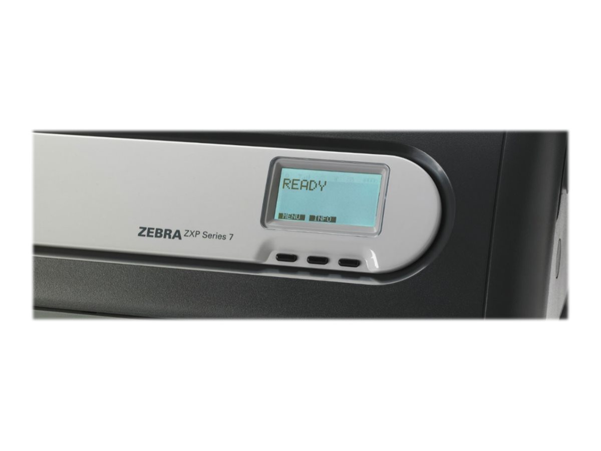 Zebra ZXP Serie 7, einseitig, 12 Punkte/mm (300dpi), USB, Ethernet, Contact, Contactless