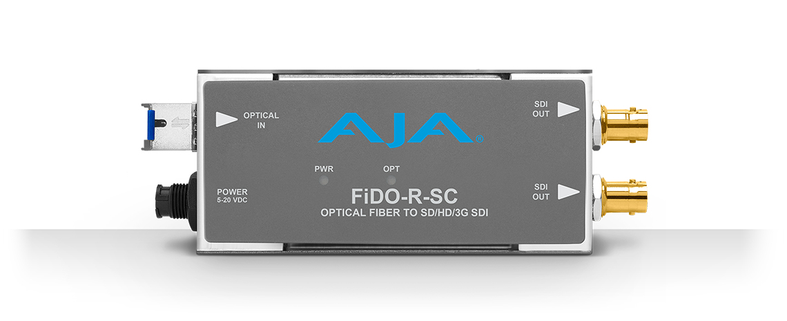 AJA FiDO-R-SC Single Channel SC Fiber to SDI with Dual SDI Outputs, Ansicht 2