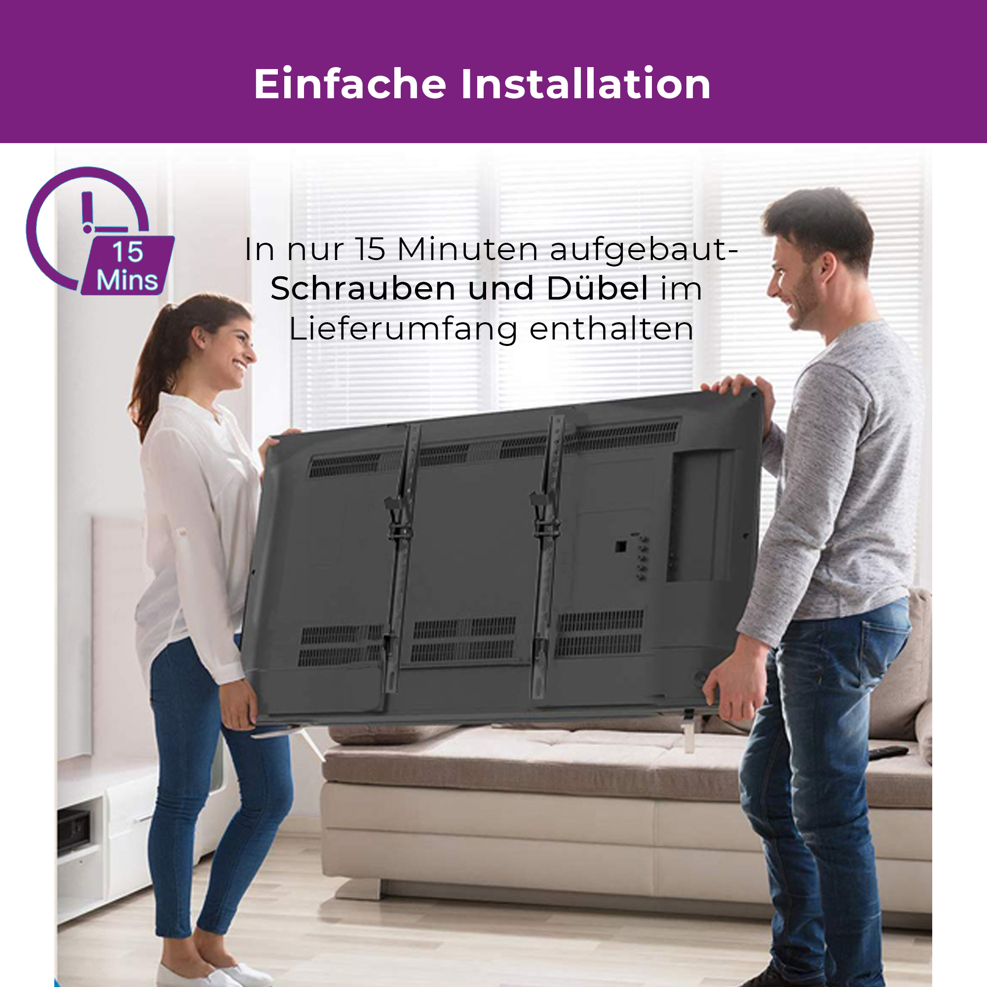 Ultron WM200 - Befestigungskit (Wandmontage) - für LCD-Display - Bildschirmgröße: 58-152 cm (23-60), Ansicht 2