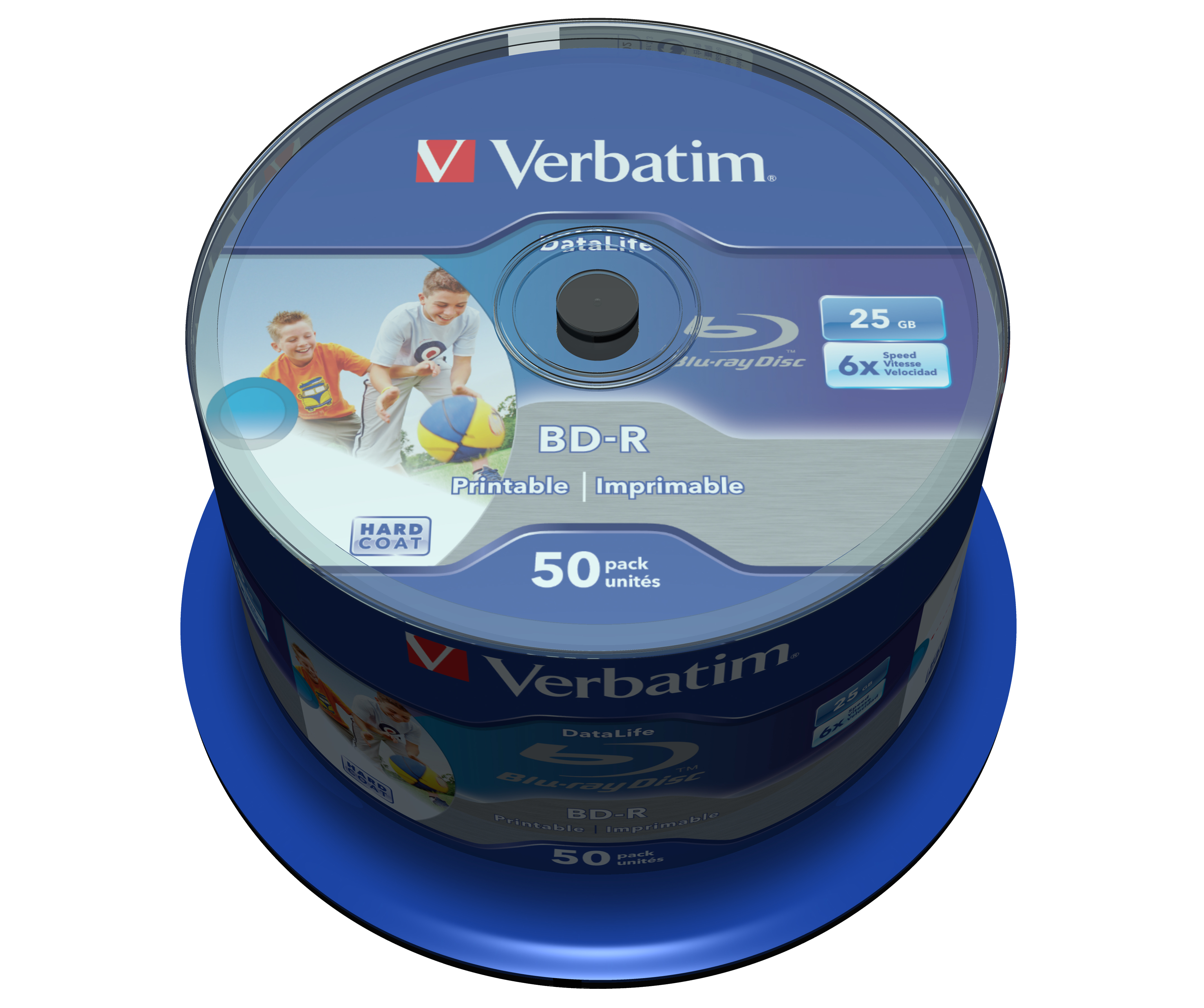 Verbatim DataLife - 50 x BD-R - 25 GB 6x - mit Tintenstrahldrucker bedruckbare Oberfläche, Ansicht 3