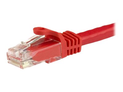 StarTech.com 7.5m CAT6 Ethernet Cable, 10 Gigabit Snagless RJ45 650MHz 100W PoE Patch Cord, CAT 6 10GbE UTP Network Cable w/Strain Relief, Red, Wiring is UL Certified/TIA - Category 6 - 24AWG (N6PATC750CMRD)