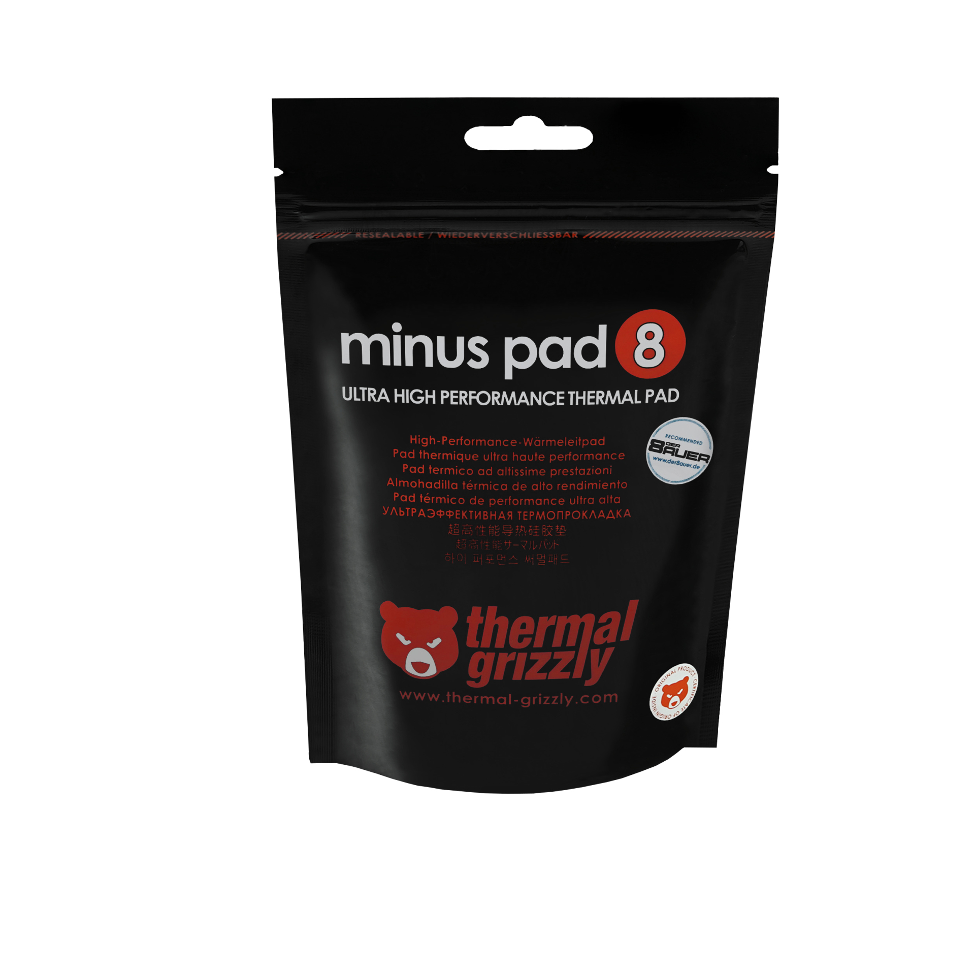 Thermal Grizzly Minus Pad 8 - Thermo-Pad - Red, Ansicht 3