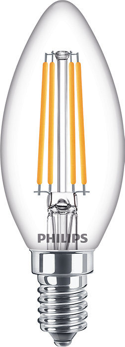 Philips CorePro - Glühbirne mit LED-Filament - Form: B35 - klar Finish - E14 - 6.5 W (Entsprechung 60 W), Ansicht 2