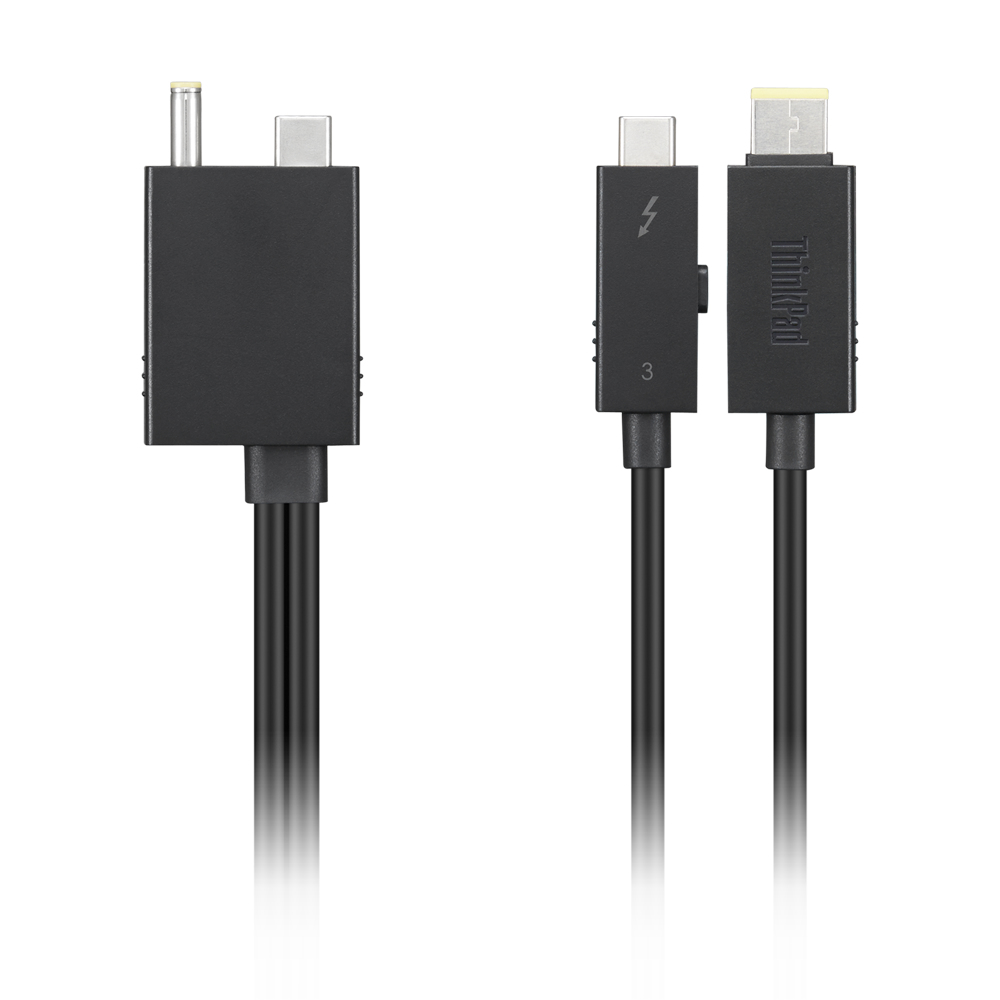 Lenovo Split Cable - Thunderbolt-Kabel - USB-C-/Stromanschluss zu 24 pin USB-C, Slim Tip, Ansicht 3